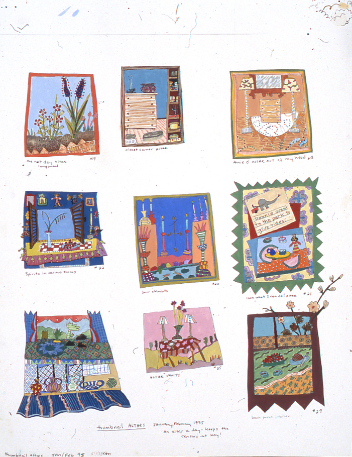 Thumbnail Altar, Gouache, 12 X 10.25, 1995