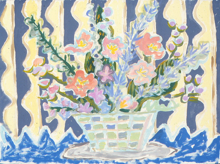 Summer Sunday Morning, Gouache, 22.5 X 30 in, 1991