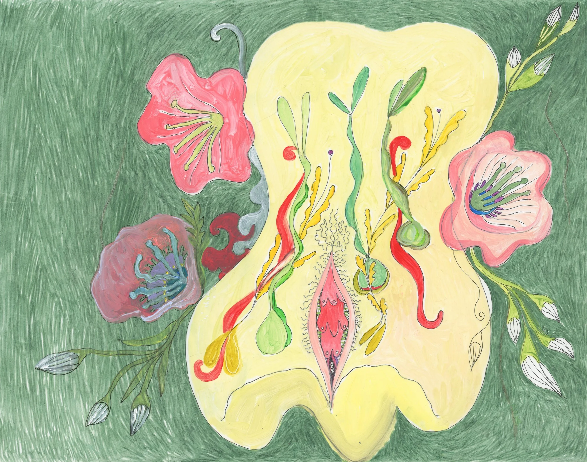 Cello Vibrations, Mixed Media, Yupo, 14 x 11 in, 2025, $600