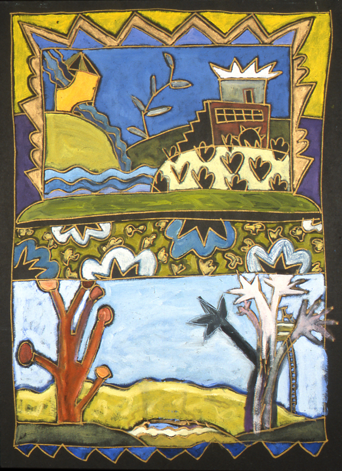 Different Stages, Gouache, 30 X 22 in, 1996