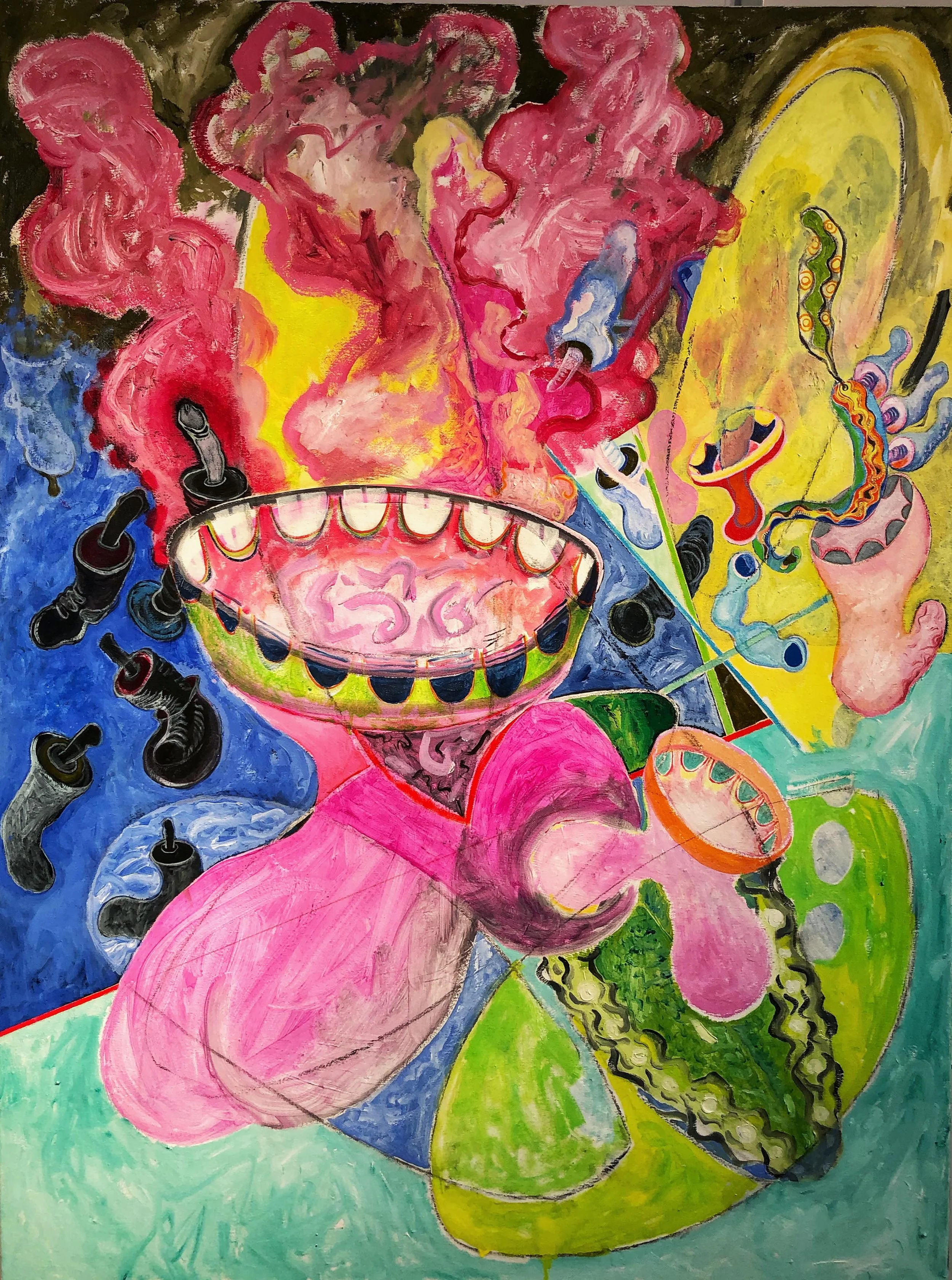 Vessels and Blurbs, Oil, 40 x 30 in, $900