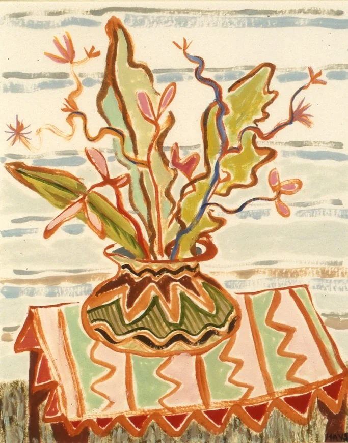 Indian Flowers, Gouache, 10 X 8, 2000