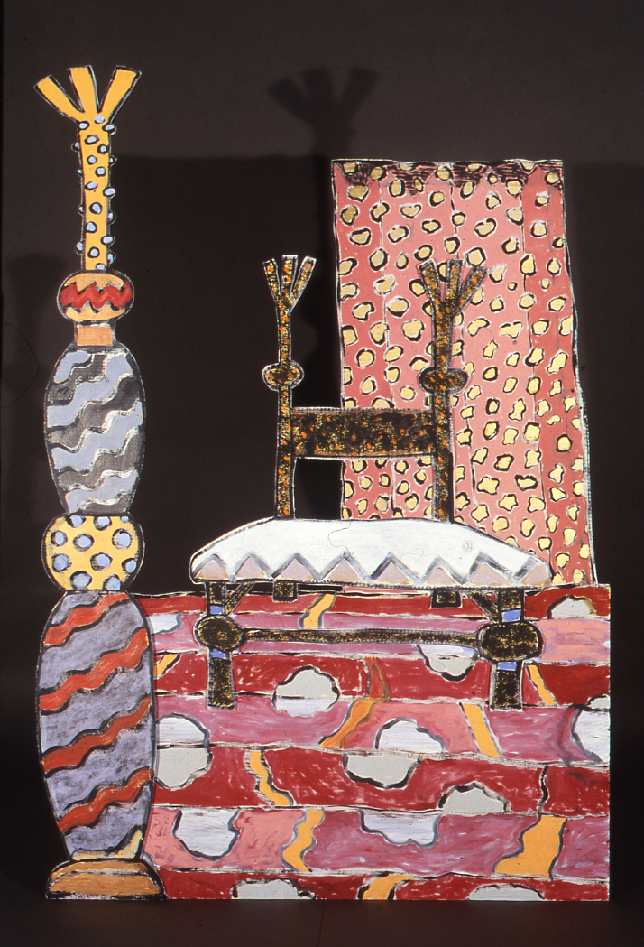 American Throne, Gouache, 48 X 29.5 X 2 in, 1991