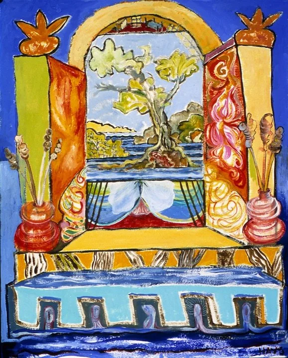 Weird Stage, Gouache, 2001
