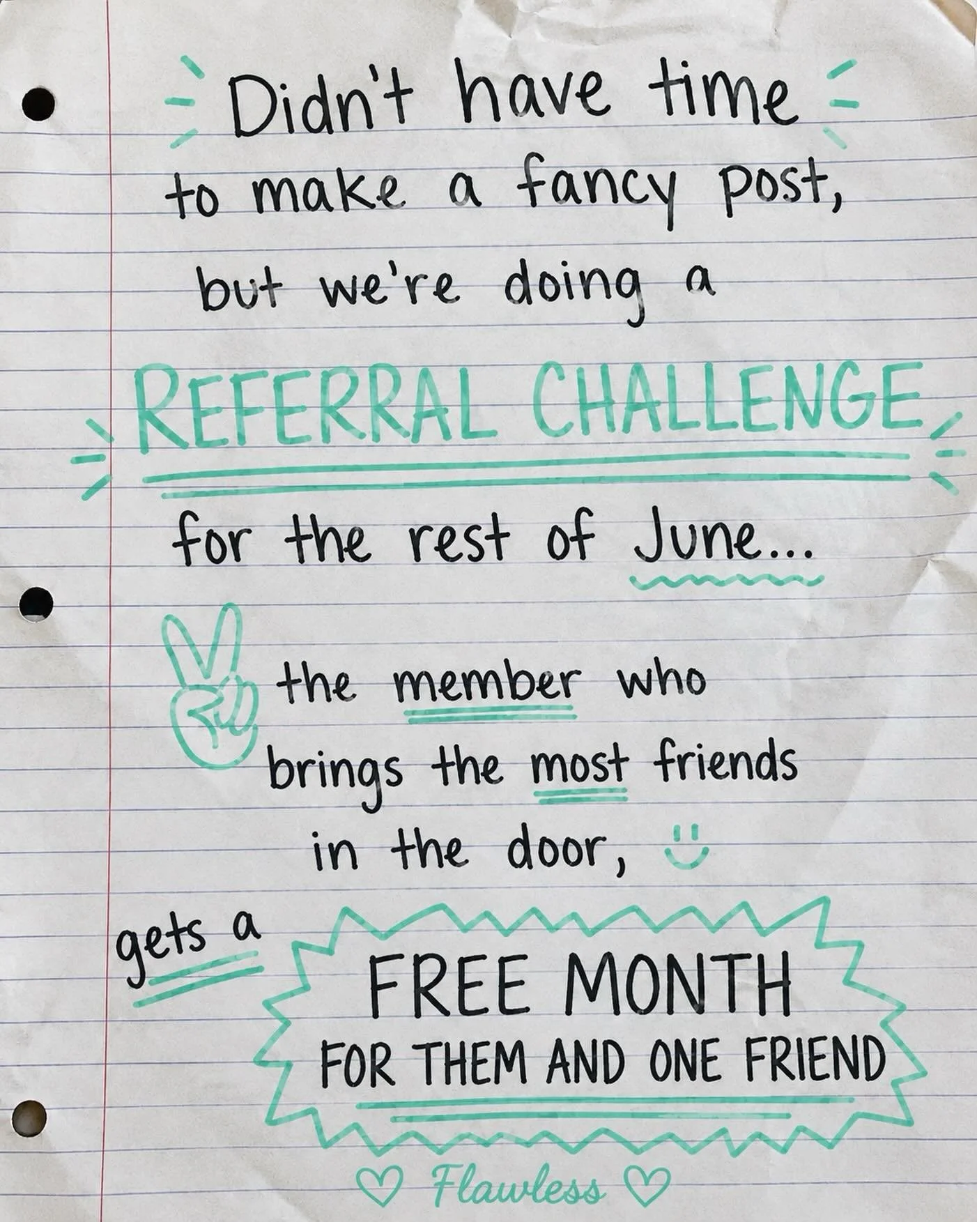 No fancy post. No strings attached.

Come vibe, move, and belong! ✌️💚💙

Tag your gal pal who&rsquo;s coming with. ⬇️