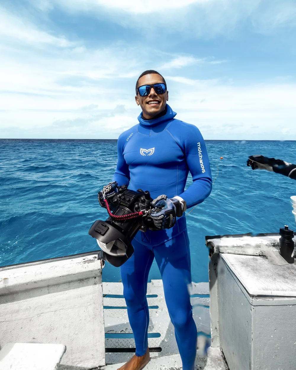 Giovanni Guzman on the BlueKings boat