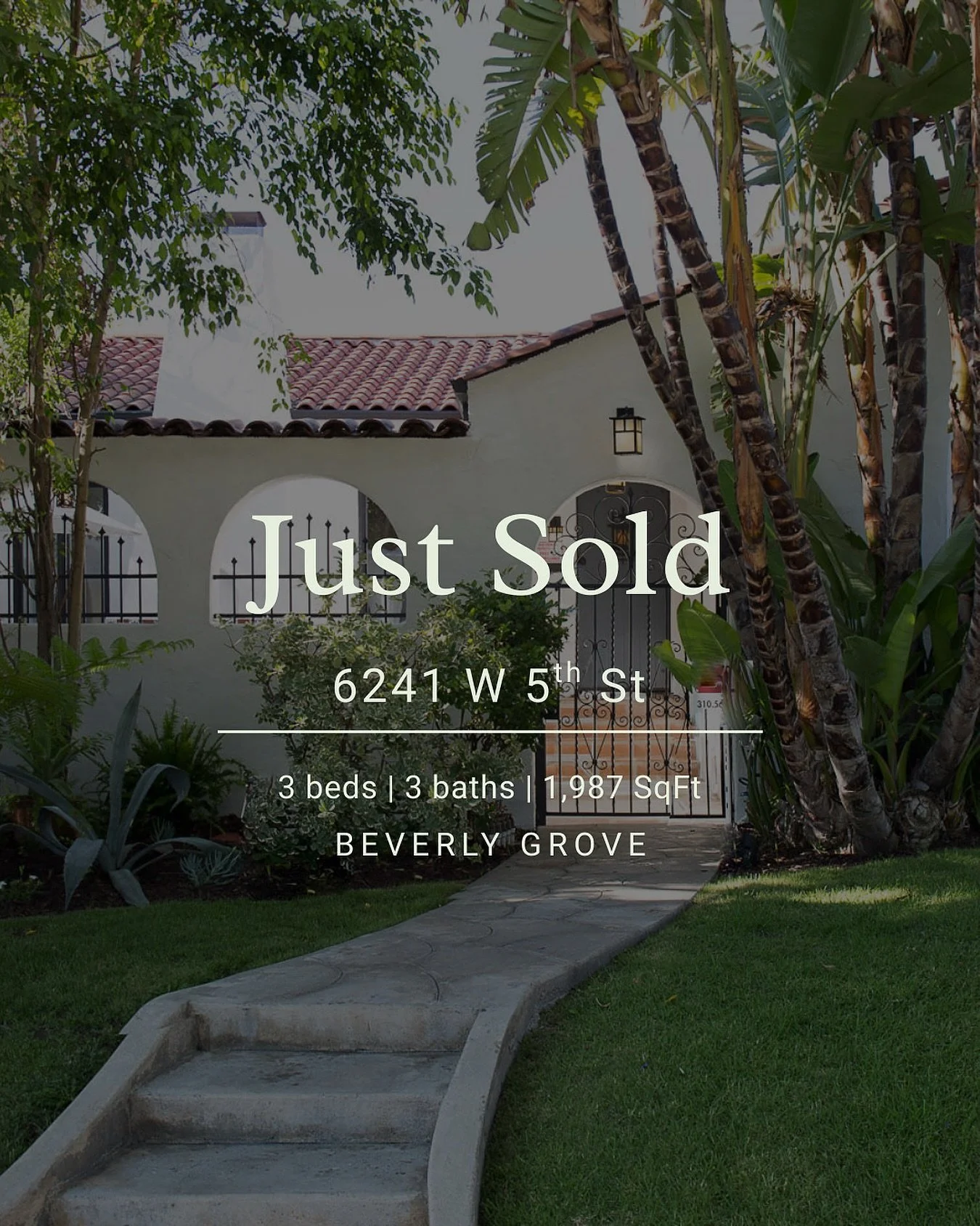 Just Sold | 6241 W 5th St | 3 bed + 3 bath | Congrats to our wonderful clients on the sale of this 1920&rsquo;s Spanish home in Beverly Grove for $50,000 over the list price! 🥂 This is the second time I&rsquo;ve been fortunate enough to sell this ho