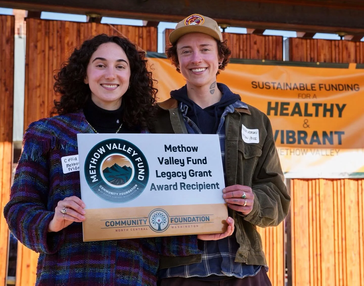 In 2024, Methow Pride was able to hire their first paid leadership position through a grant from the Methow Valley Fund. Maddie was onboarded as the Artistic Director to design flyers and posters for events, manage Methow Pride&rsquo;s social media, 
