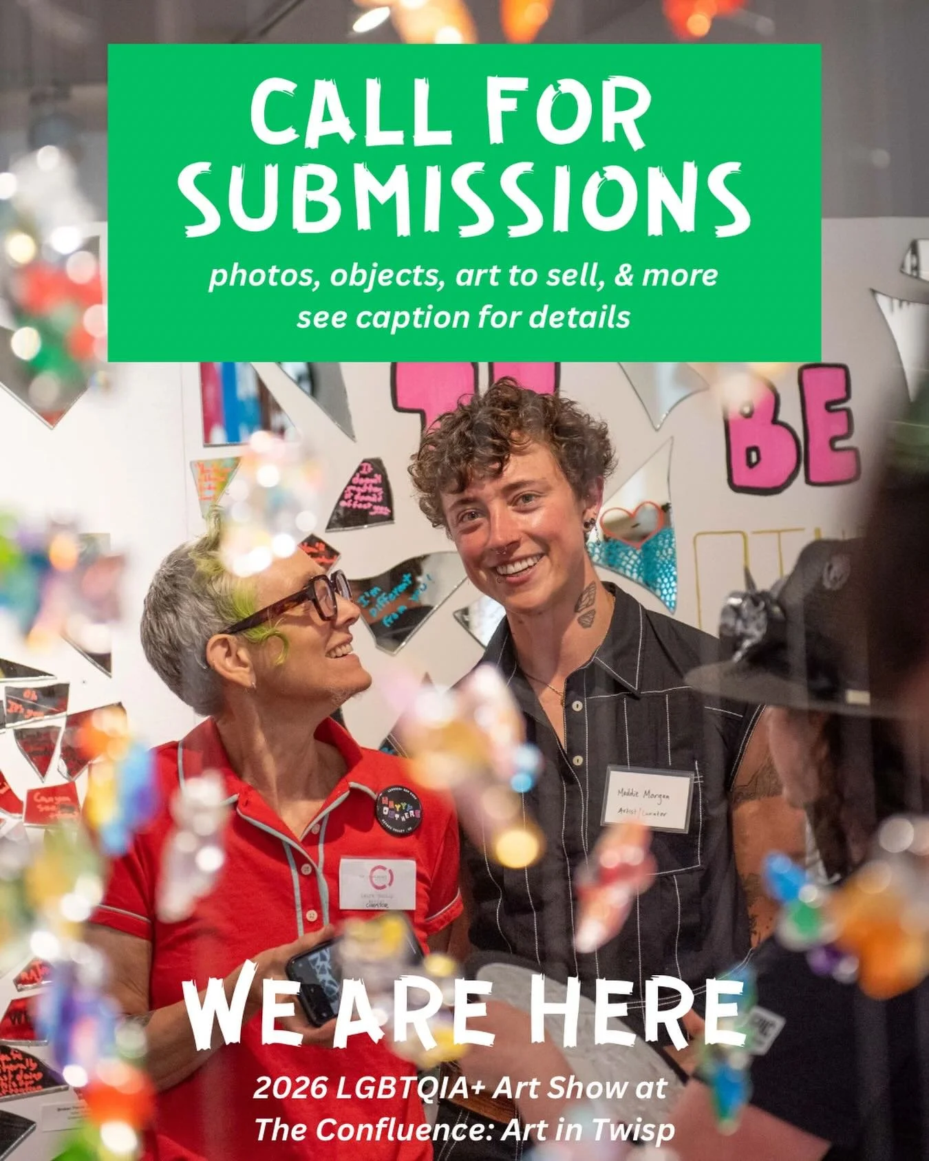 HOW TO PARTICIPATE - LINK FOR SUBMISSIONS IN OUR BIO

OPTION 1: Submit photos, words, doodles, art, images, your favorite object and more! We want your photos!! Show us your life here!

OPTION 2: Sell your art at the QUEER MARKET for LGBTQIA+ creatio