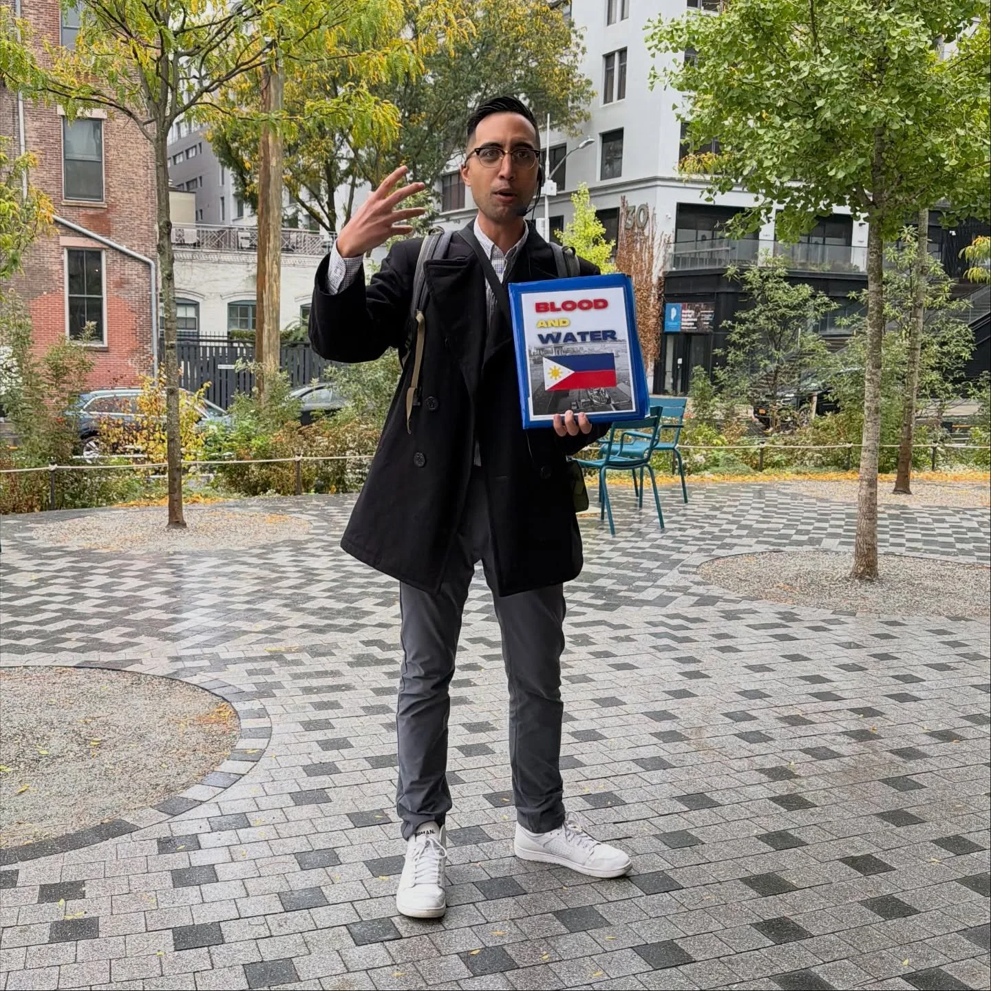 Despite the unfavorable weather, the intrepid Michael Menor Salgarolo led a fantastic tour of the Brooklyn waterfront, rich with stories of Filipino American communities. We learned about sailors&rsquo; ambitions, a poet&rsquo;s secret queer romance,