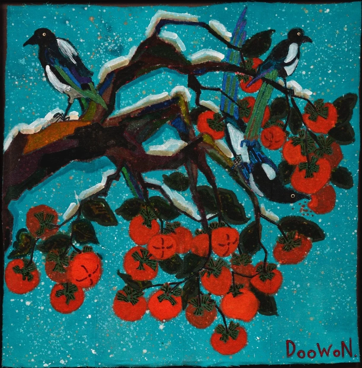 Doowon Lee, &ldquo;Upside-Down Magpies on the Snowy Persimmon Tree&rdquo; (2026)