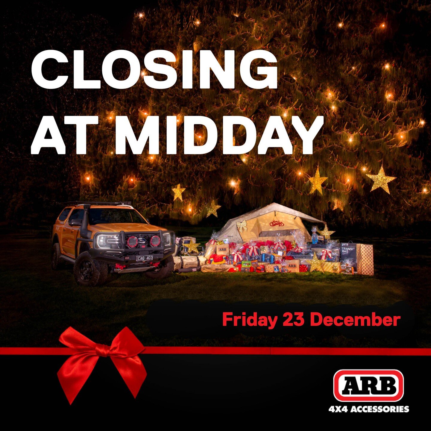 We are closing at midday, Friday 23 December for a few snags on the BBQ with the team. 

We will be open Christmas Eve from 9 until 12 to fill your stockings with the last minute gifts, or to grab that present that will win Christmas for you.