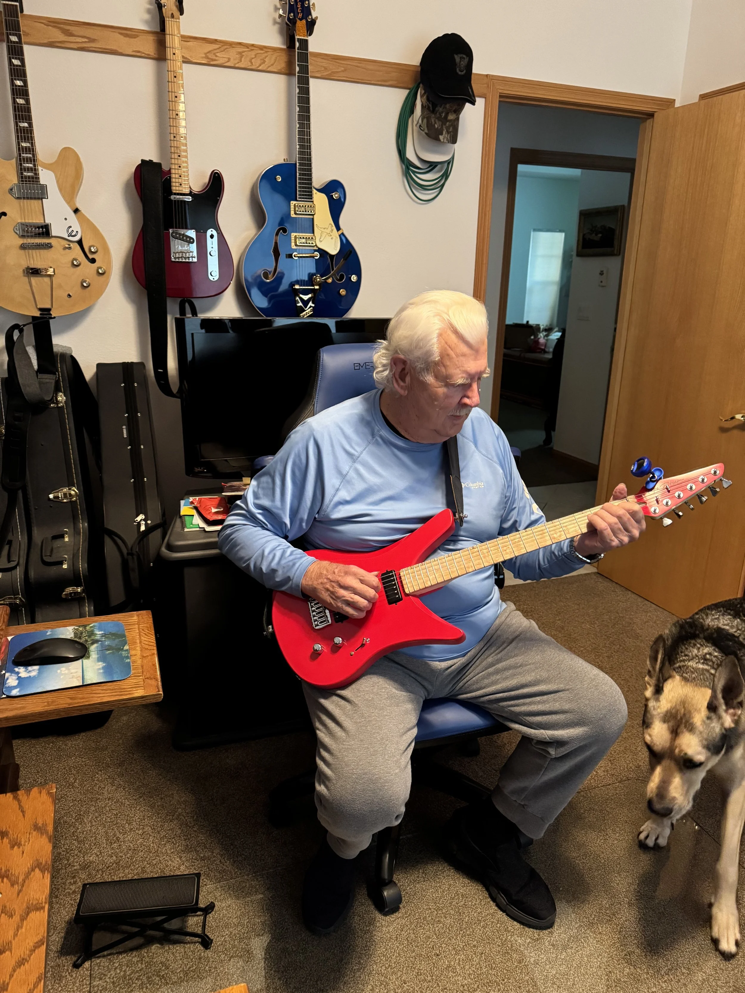 Steve Tanner + his "Satriani Red" Model S