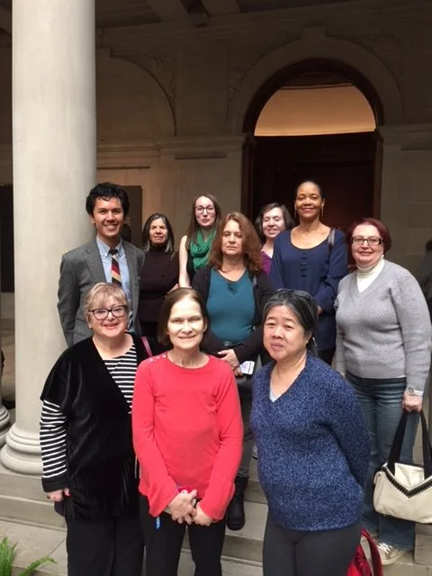 The Creative Center participants and Vincent Tolentino Assistant Museum Educator for Partnership Programs on a  private tour of The Frick Collection in 2019.