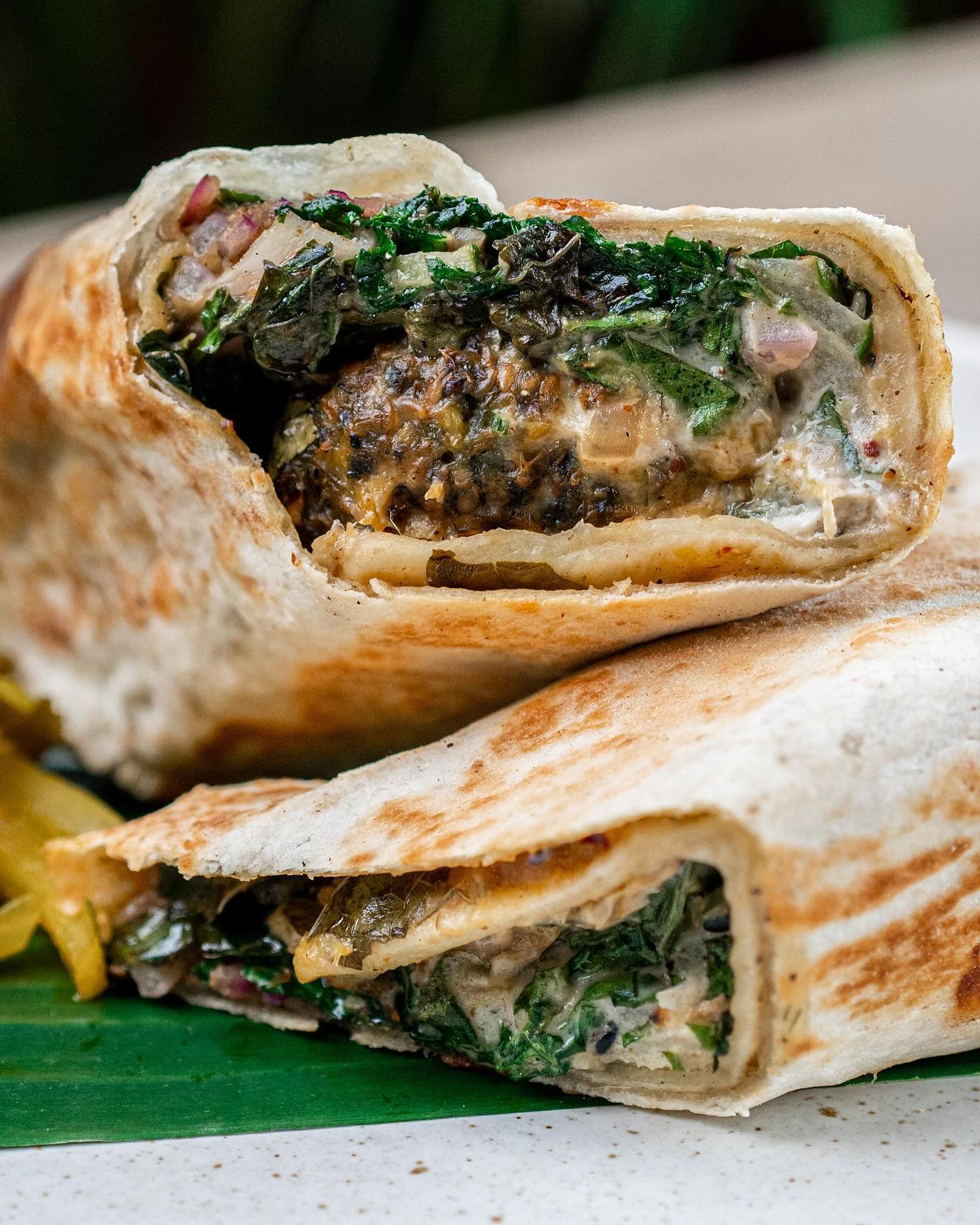 THAT&rsquo;S A WRAP. 

Our Warm Falafel Wrap is a top seller for a reason. A fresh toasted flatbread wrapped around homemade spinach and mung bean falafel balls, with smoky babaganoush, zesty mango chutney, spiced coconut yogurt, cucumber, onion, kal