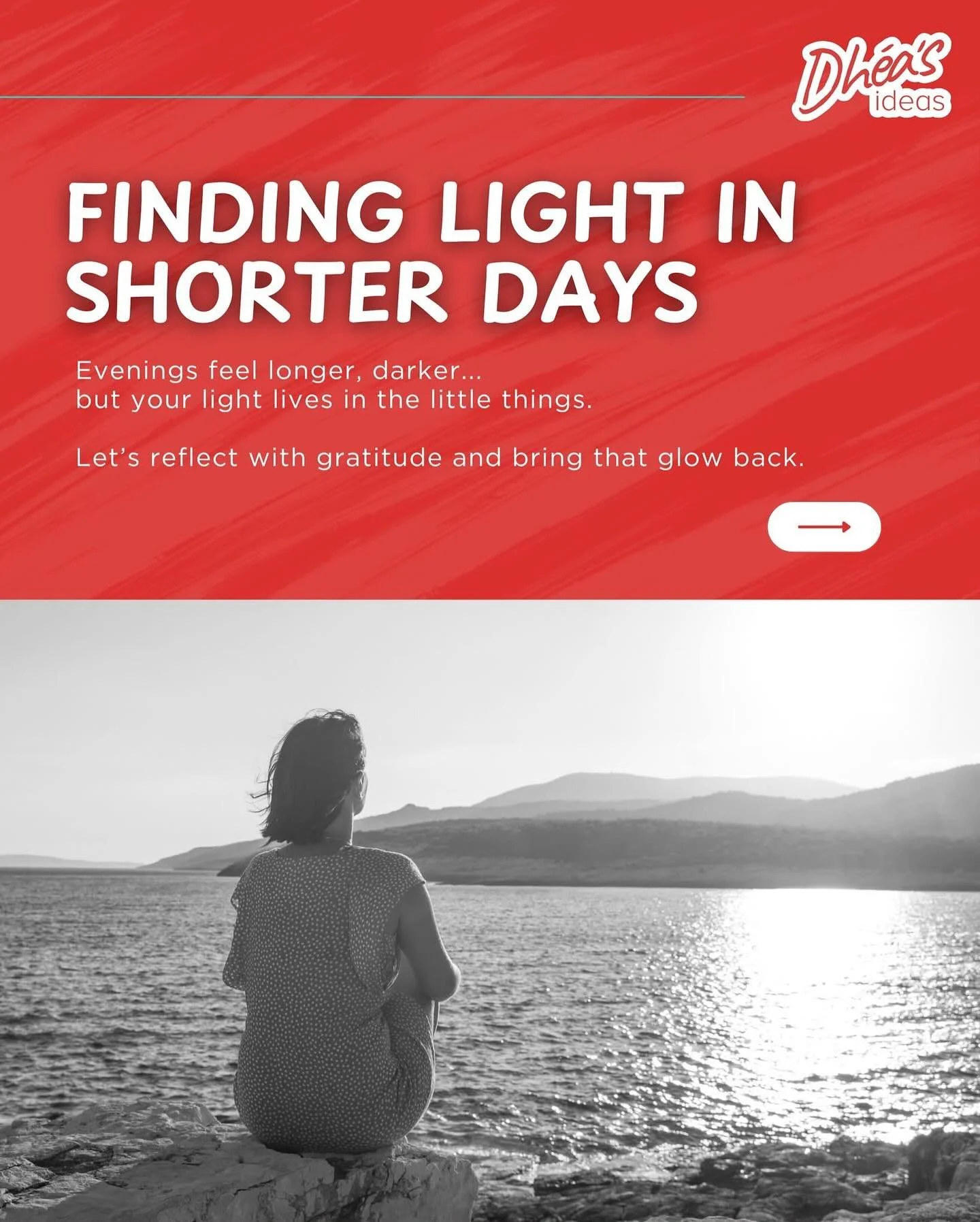 When the days get shorter, look for the light that lasts.
As the sun clocks off early, it’s easy to feel like the day’s over before it really begins. But light doesn’t just come from the sky, it comes from within.
A kind word. A q