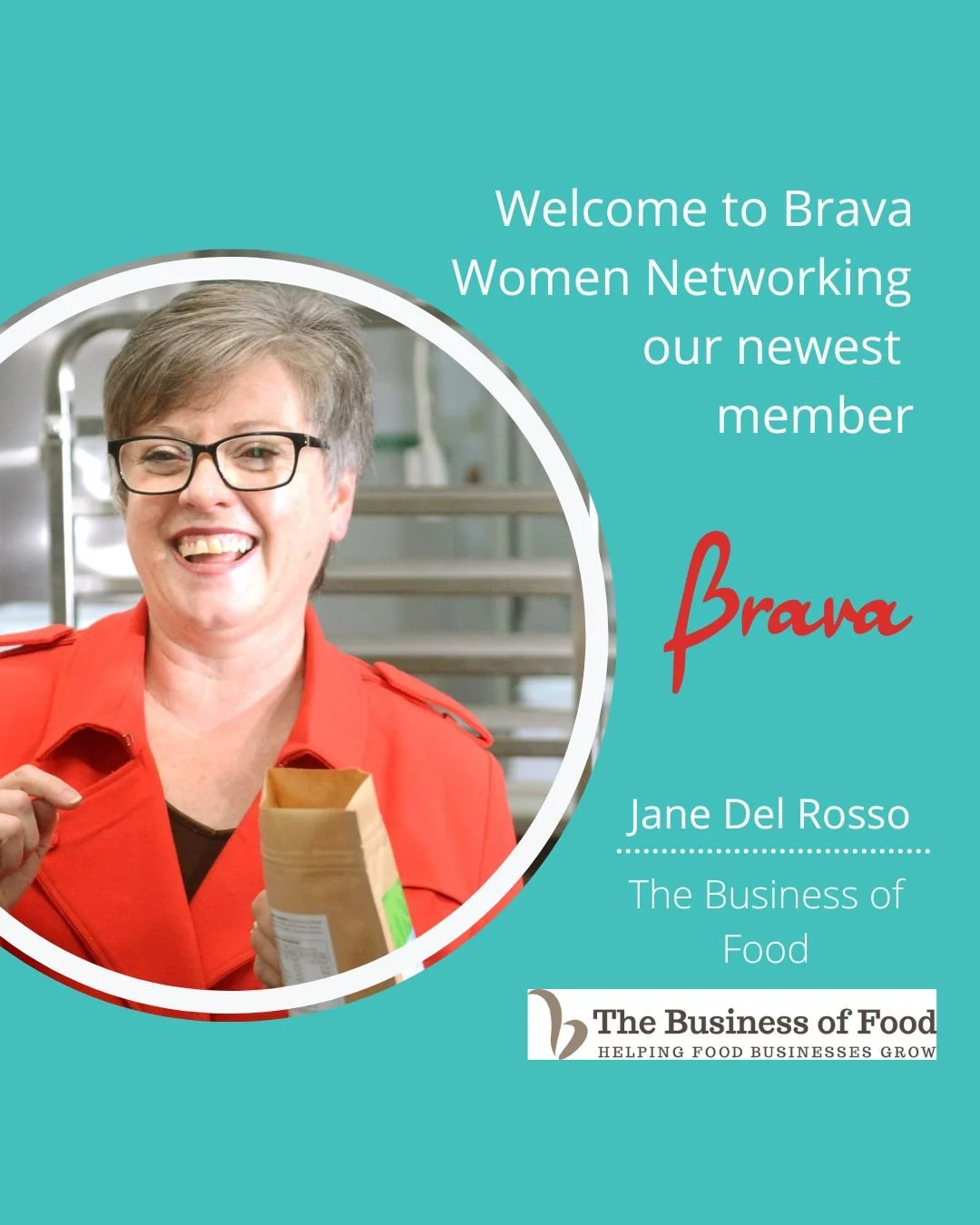 Please join us in welcoming our newest member, Jane Del Rosso of @businessoffoodaus. We look forward to getting to know you and your business during the coming weeks. 

#networkingbusiness #bravawomeninbusiness #bravawomen #womensupportingwomen
