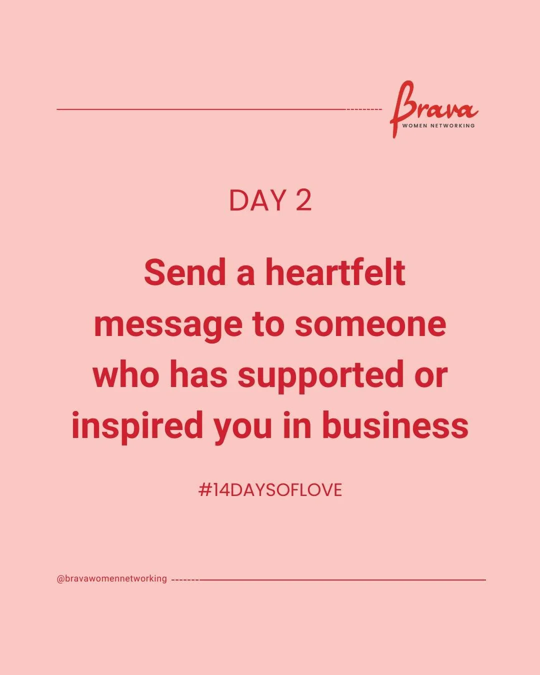 Most of us didn&rsquo;t build our businesses alone.

Today, take a moment to send a genuine message to someone who&rsquo;s supported you, encouraged you, or believed in you along the way. A client, mentor, collaborator, or friend.

If it feels right,
