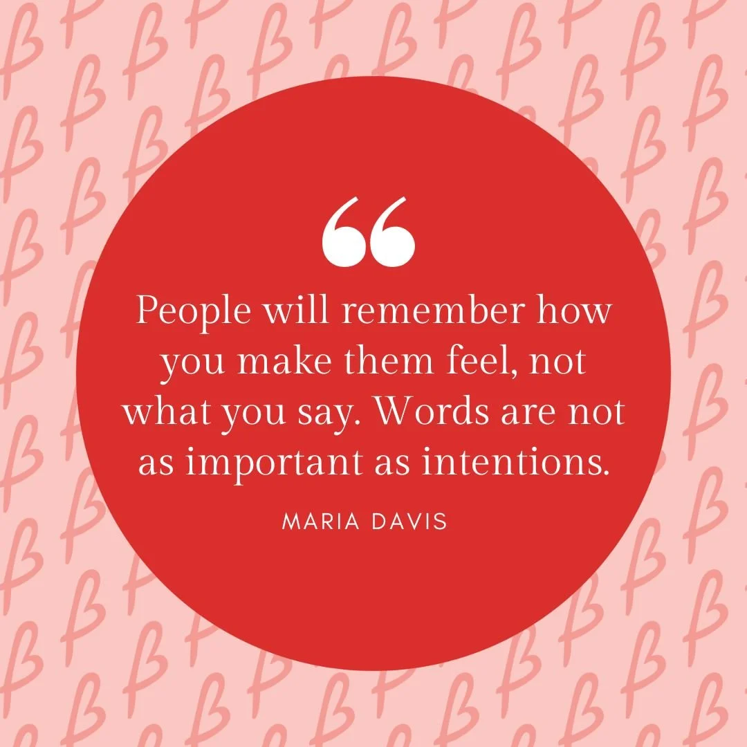 Thank you Maria Davis from Maria Heals for her inspirational quote today.

Actions truly speak louder than words. Every interaction we have is an opportunity to leave a lasting impression. Let's focus on genuine intentions and heartfelt connections