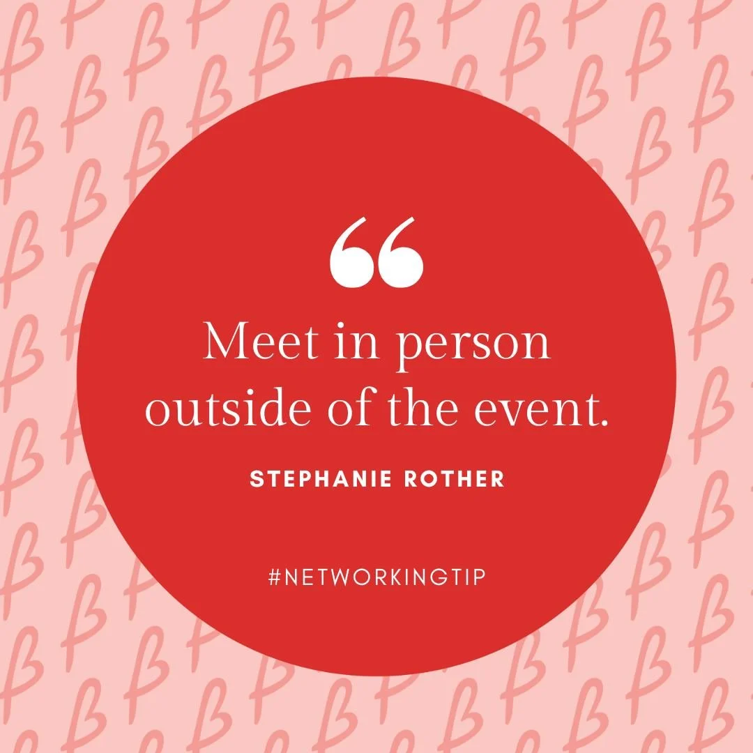 Thank you Stephanie Rother from Infinite Health Concepts for your networking tip today.

In this digital age, we often find ourselves immersed in virtual interactions and online events. But let's not forget the immense value of meeting people face-