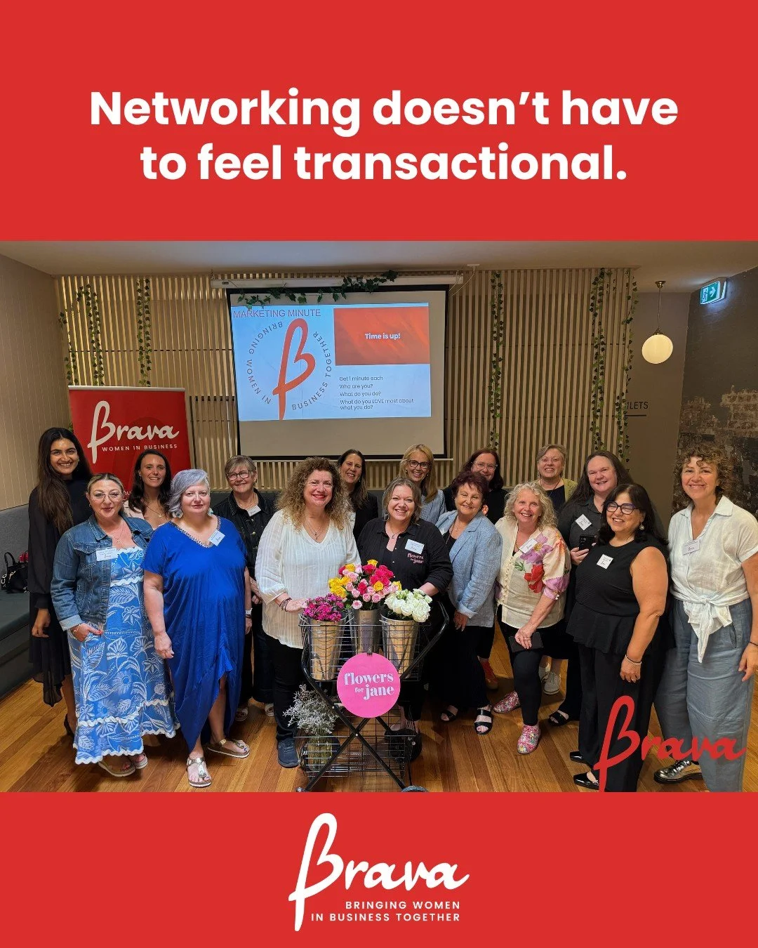 At Brava, it starts with something much simpler: conversation.

A coffee. A shared story. A moment where someone says, &ldquo;I get it.&rdquo;

Real relationships build stronger businesses than any elevator pitch ever could.

💬 Tag a woman in 