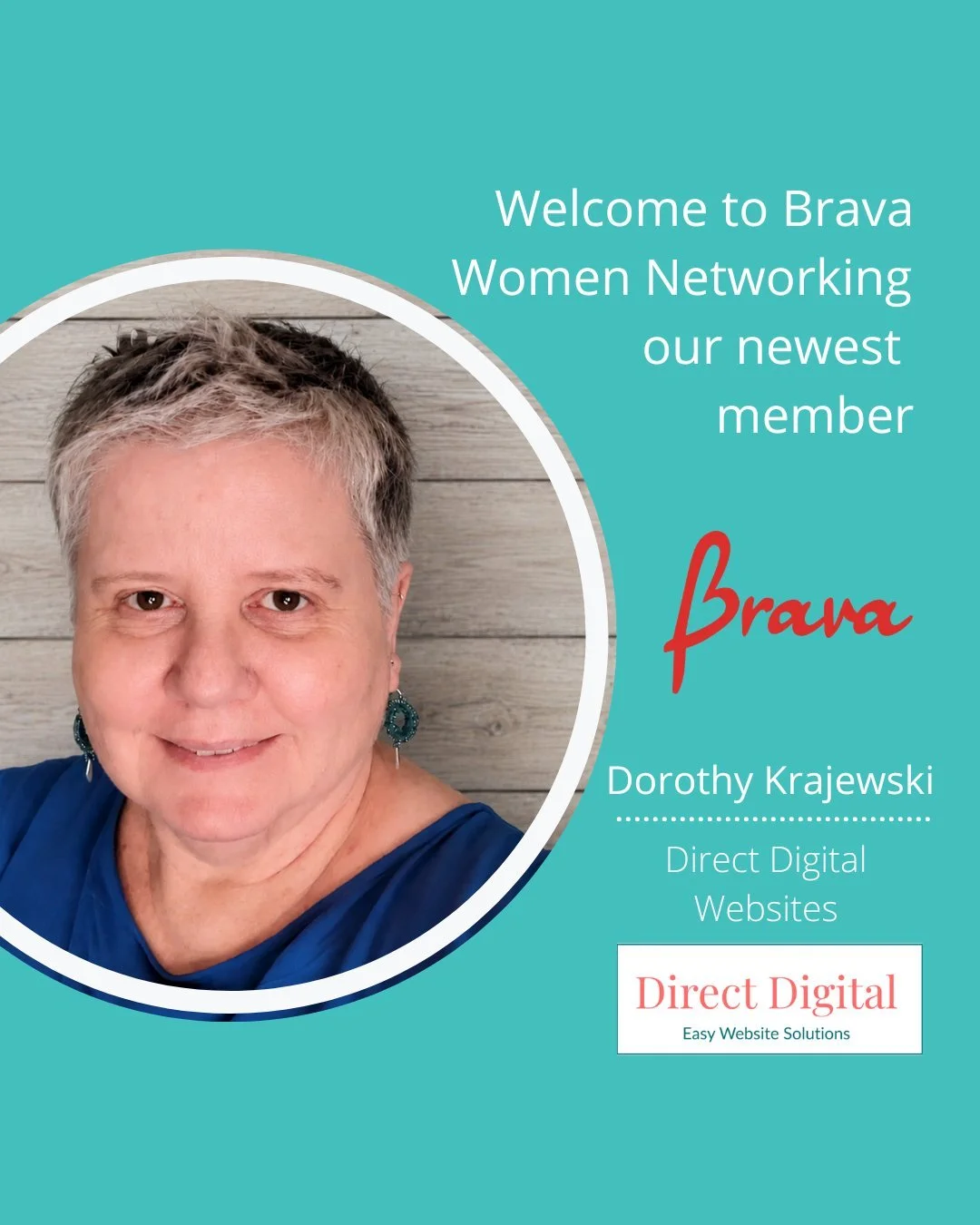 Please join us in welcoming our newest member, Dorothy Krajewski of Direct Digital Websites. We look forward to getting to know you and your business during the coming weeks. 

#networkingbusiness #bravawomeninbusiness #bravawomen #womensupportingwom