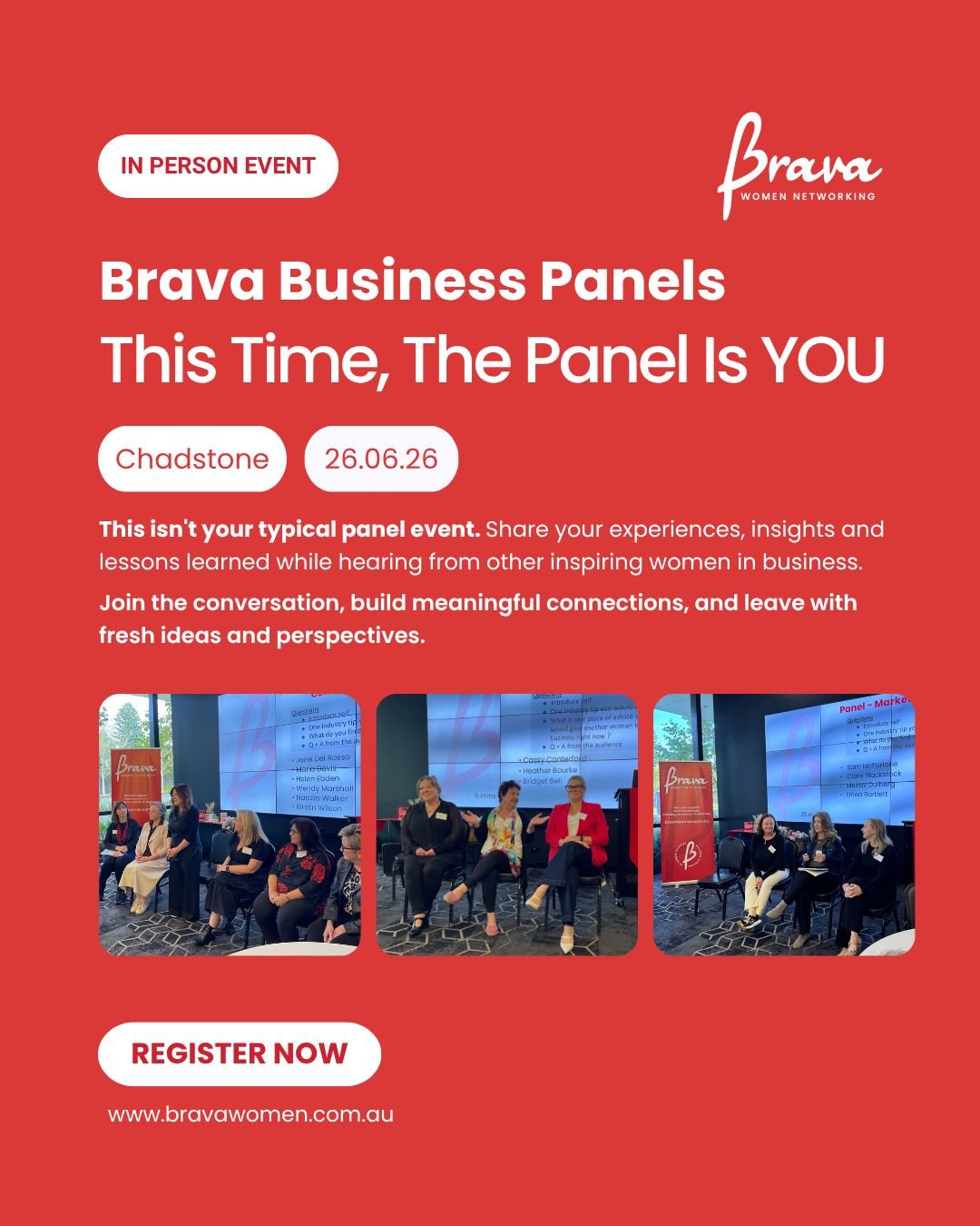 One of Brava's most loved and highly anticipated signature events is back this June!

Brava Business Panels is not your typical panel event. This time, the panel is YOU.

Join us for an engaging afternoon of sharing experiences, insights and lessons 