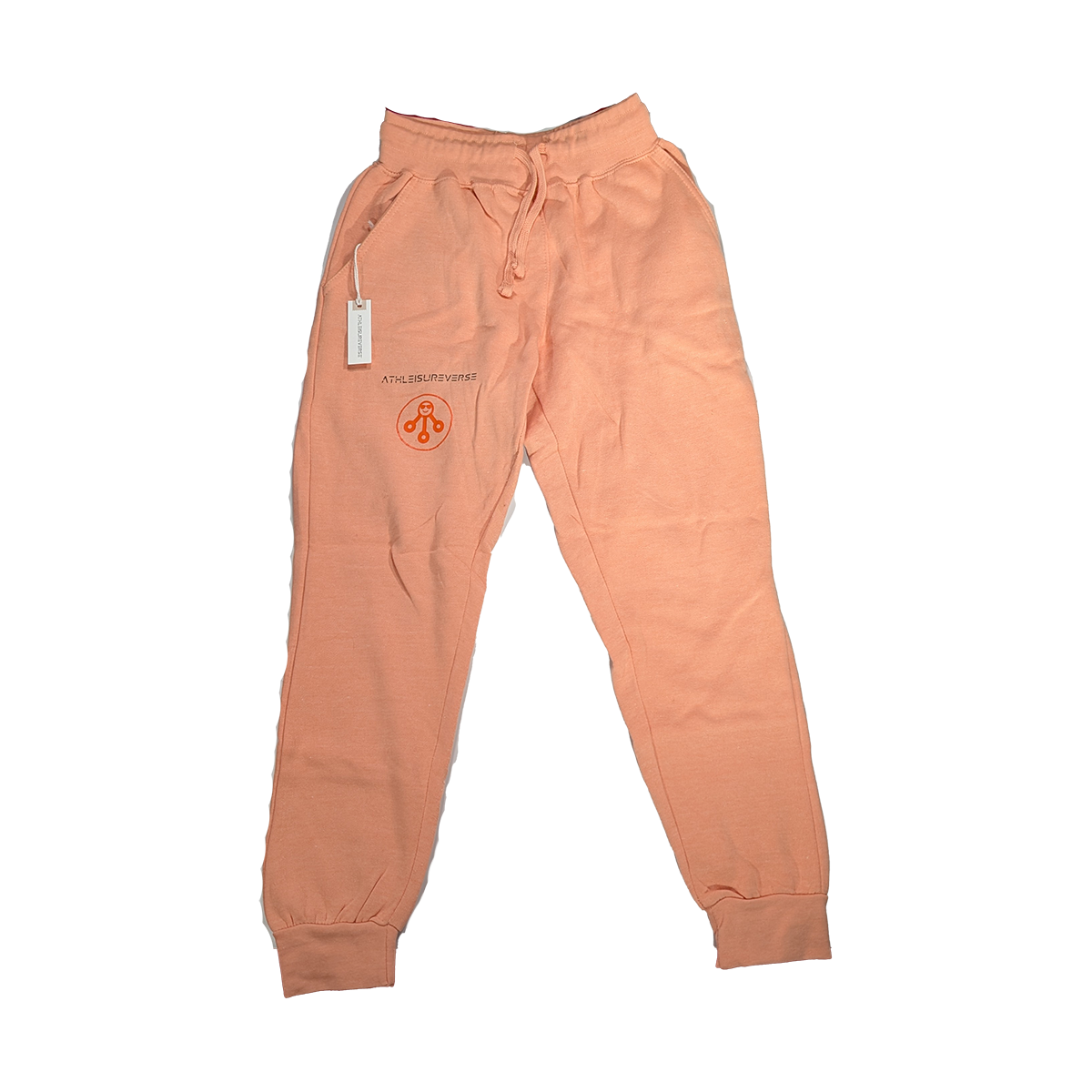 ATHLEIUREVERSE STORE CROPPED FLEECE HOODIE JOGGER SET Peach 2.png