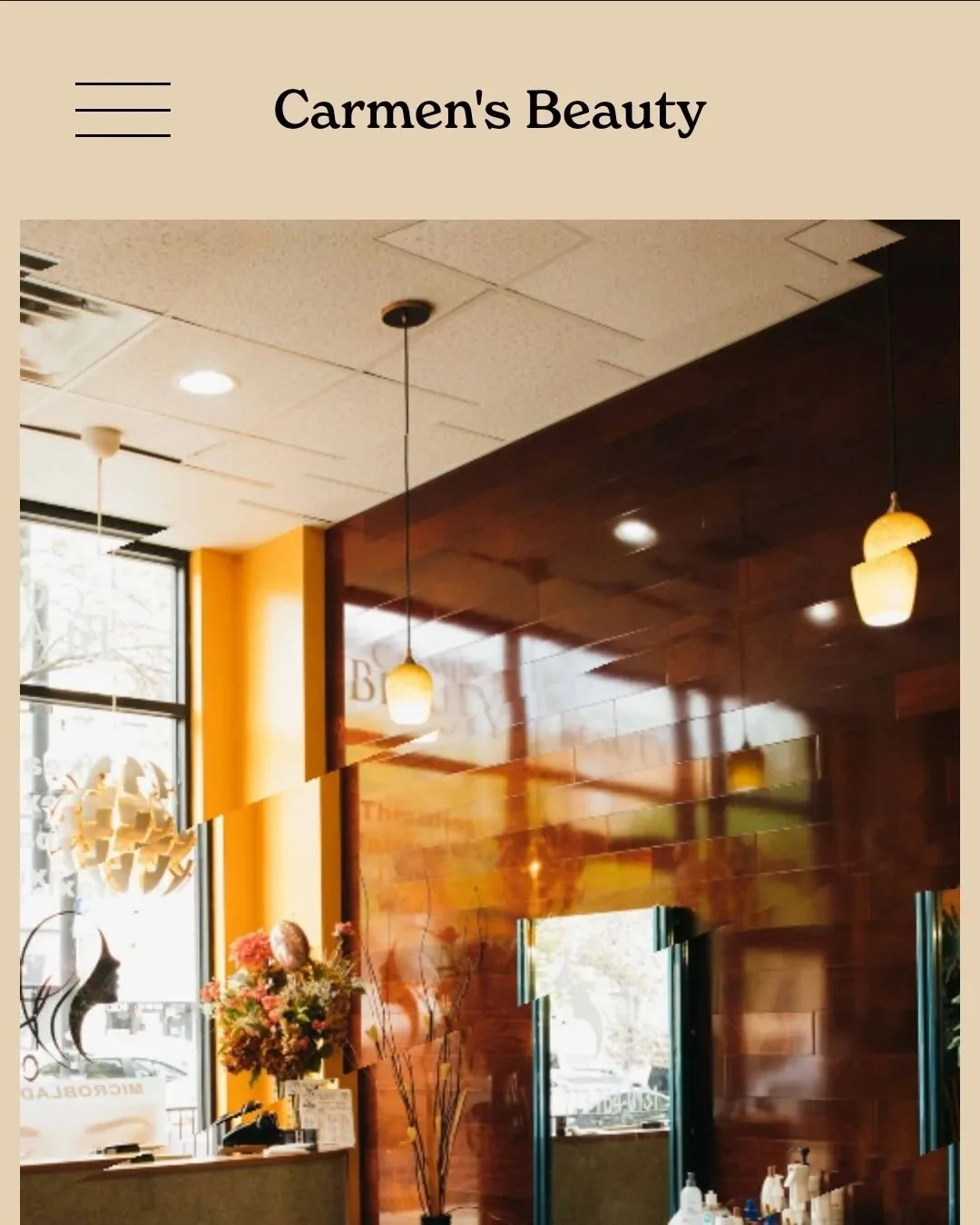 Hi everyone,

Our website, carmensbeautysalon.com, is now live, with online booking available!

Take a look if you're interested in booking an appointment.

We hope to see you soon!

#carmensbeauty #beautysalonbycarmen #onlinebooking