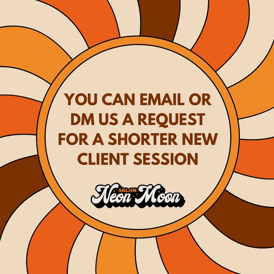✂️ We typically require a 2 hour minimum for all new clients that book with us, but occasionally there are folx that don&rsquo;t need that much time! 

Here&rsquo;s who&rsquo;s a good candidate for a shorter new client session at @neonmoonsalon👇👇👇