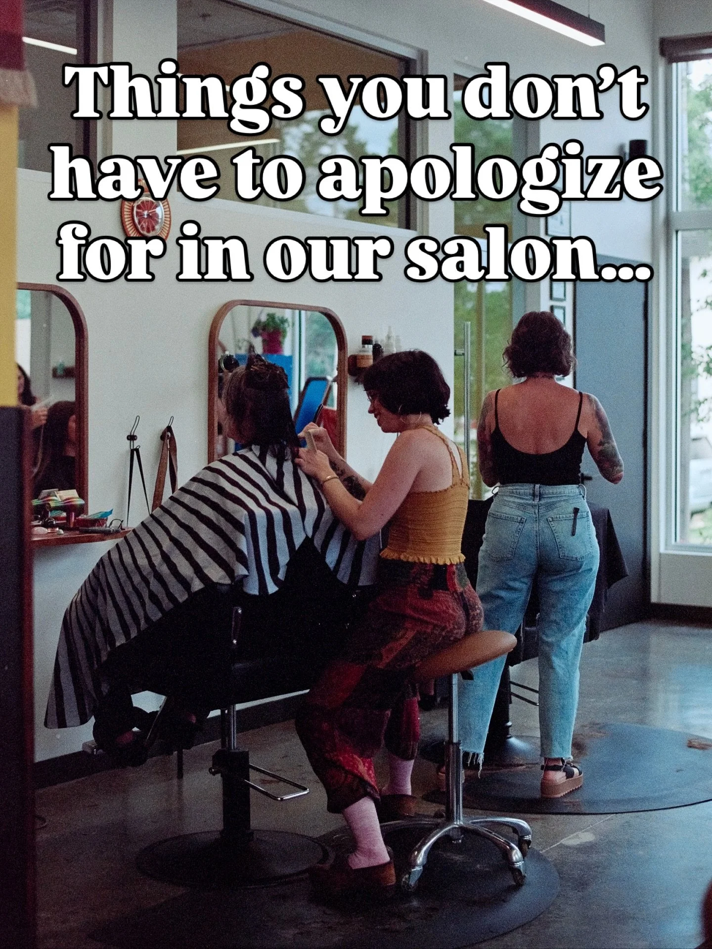 Things you never need to apologize for at Neon Moon Salon:

🫶 your hair type, texture, or density 

🫶 not knowing hair terminology 

🫶 going a long time between appointments

🫶 the products you&rsquo;re using (or not using products at all!)

We&r