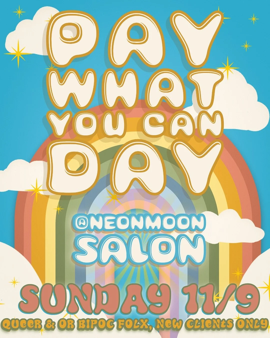 ✨🩵 PAY WHAT YOU CAN DAY! 🩵✨ 100% of proceeds will be donated to @belovedasheville to support their Eat Cards! These cards will support families losing their SNAP benefits! ❤️&zwj;🩹

6 of our stylists will be donating their time to give back to our