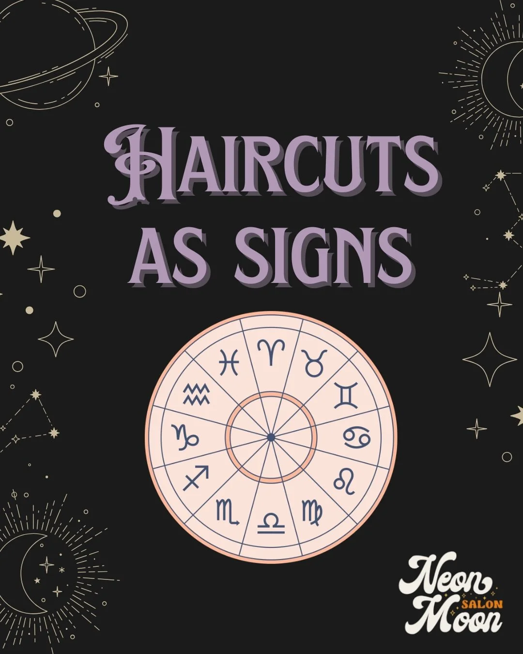 🪐HAIRCUTS AS ZODIAC SIGNS💫  COMMENT BELOW ⬇️ if you think these are good representations of each sign - let us know how we did 😉

#ashevillehair #haircutspecialist #astrology #zodiacsigns #neonmoon