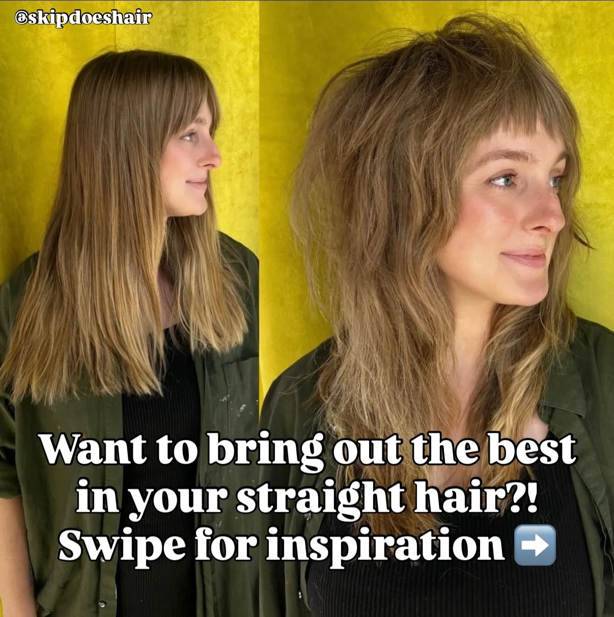 Having trouble finding a stylist that knows how to cut your straight hair?! Struggling to find an inspo pic of hair that ACTUALLY looks like yours?  Look no further! We&rsquo;ve got you ✨

Our stylists are experienced and skilled cutting all textures