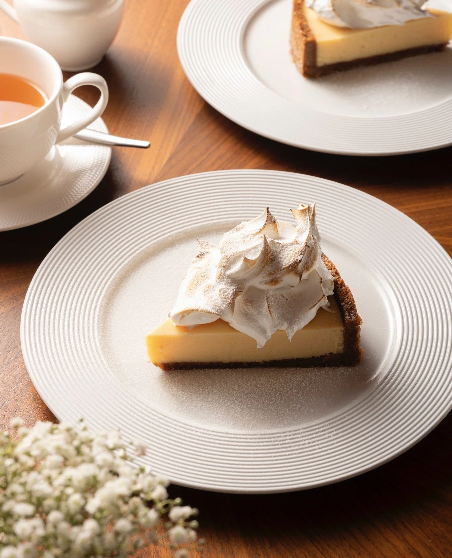 Light, sharp and just sweet enough. Lizel&rsquo;s Lemon Meringue Tart is built on a Lotus biscuit crust, layered with silky lemon custard and topped with golden-baked French meringue. A Flamingo Room favourite with just the right amount of nostalgia.