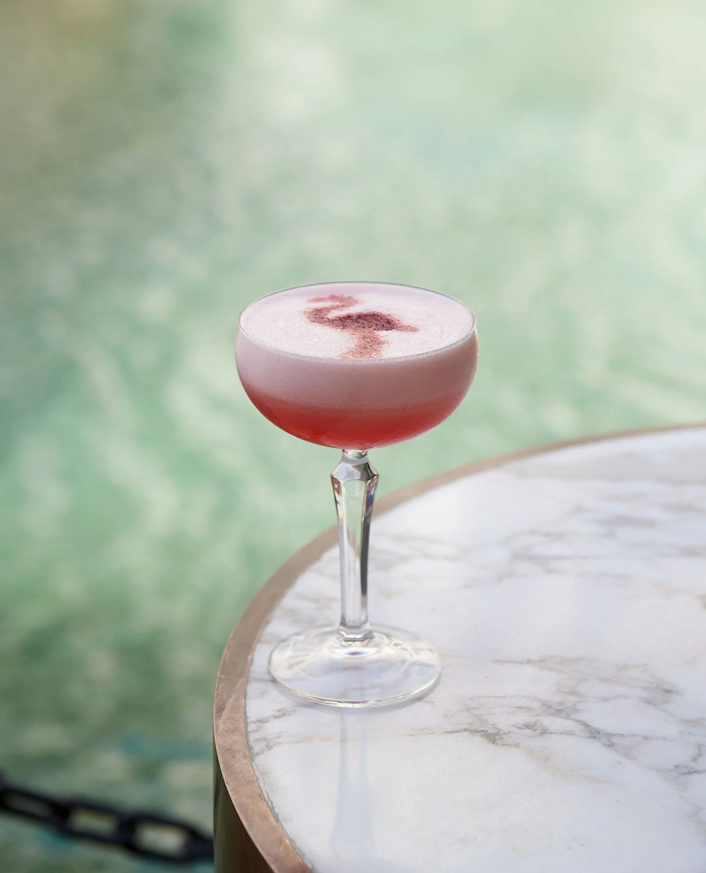 Blush pink and beautifully balanced, the Flamingo Room cocktail is our signature in a glass. A delicate mix of gin, Lillet Ros&eacute;, raspberry and lemon, served with a soft cloud of foam. Also available without alcohol for a little moment of joy t