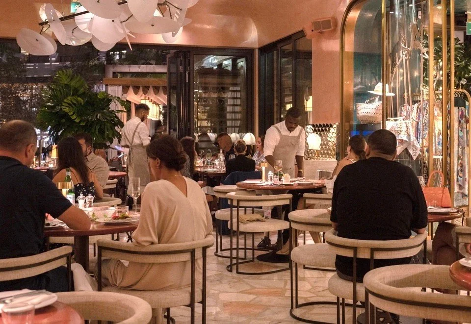 As the evening begins.⁠
⁠
A full room, service in motion and tables set for the night ahead.⁠
⁠
#flamingoroom #flamingoroombytashas #uaerestaurants #restaurantstovisit