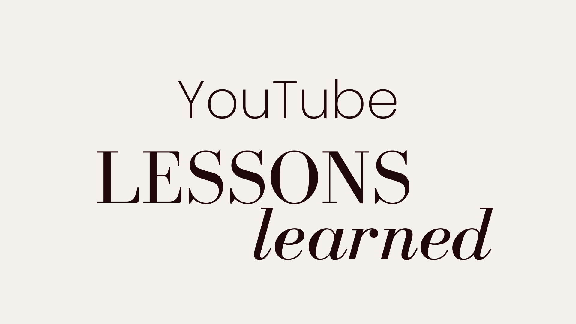 3 Rookie Errors I Made Starting My YouTube Channel &amp; Podcast