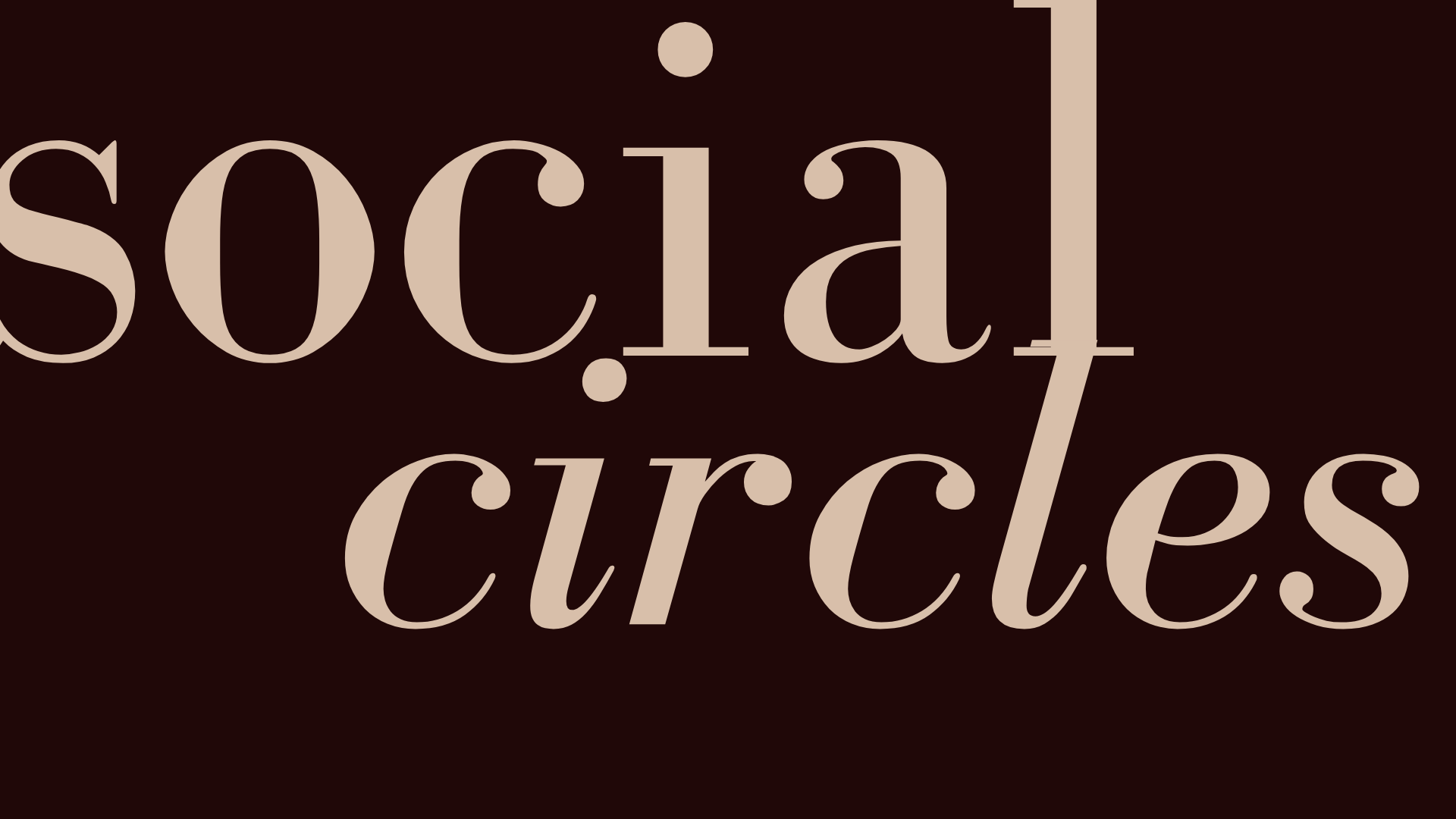 Forget Networking. Think in Social Circles.