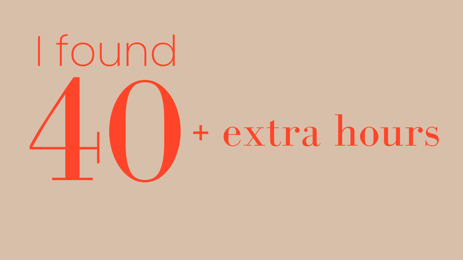 Find Another 40 hours in Your Week: Putting 3 Time-Wasters Under the Spotlight