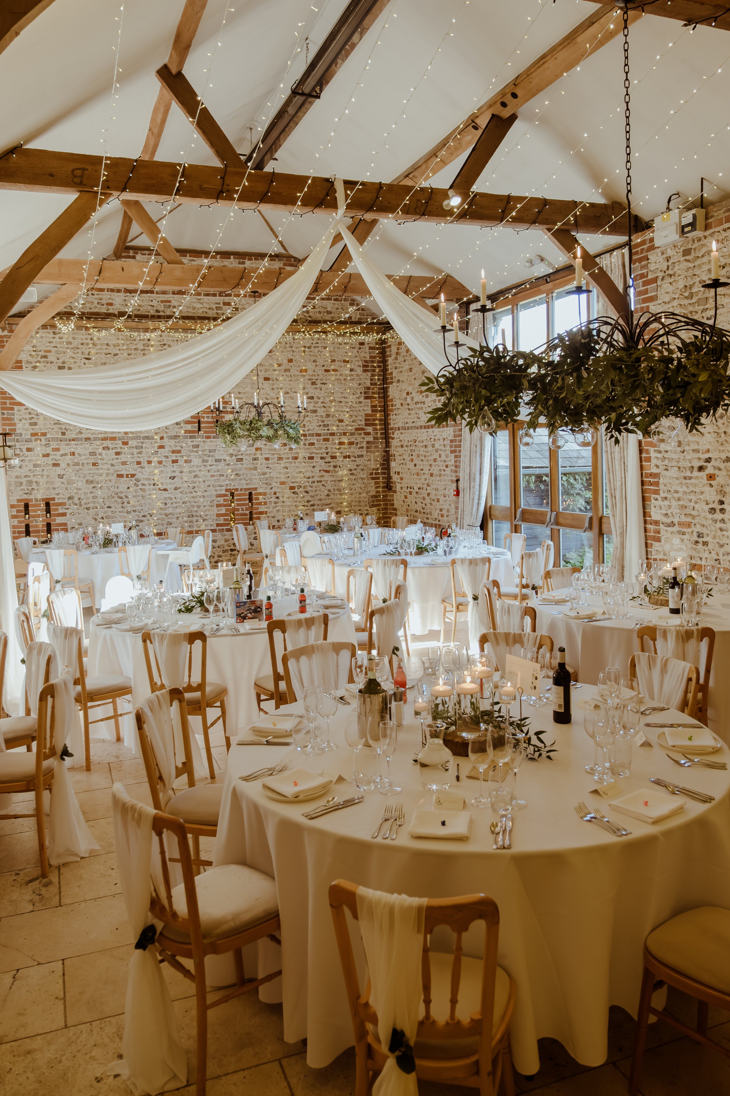 Stunning reception room at Upwaltham Barns