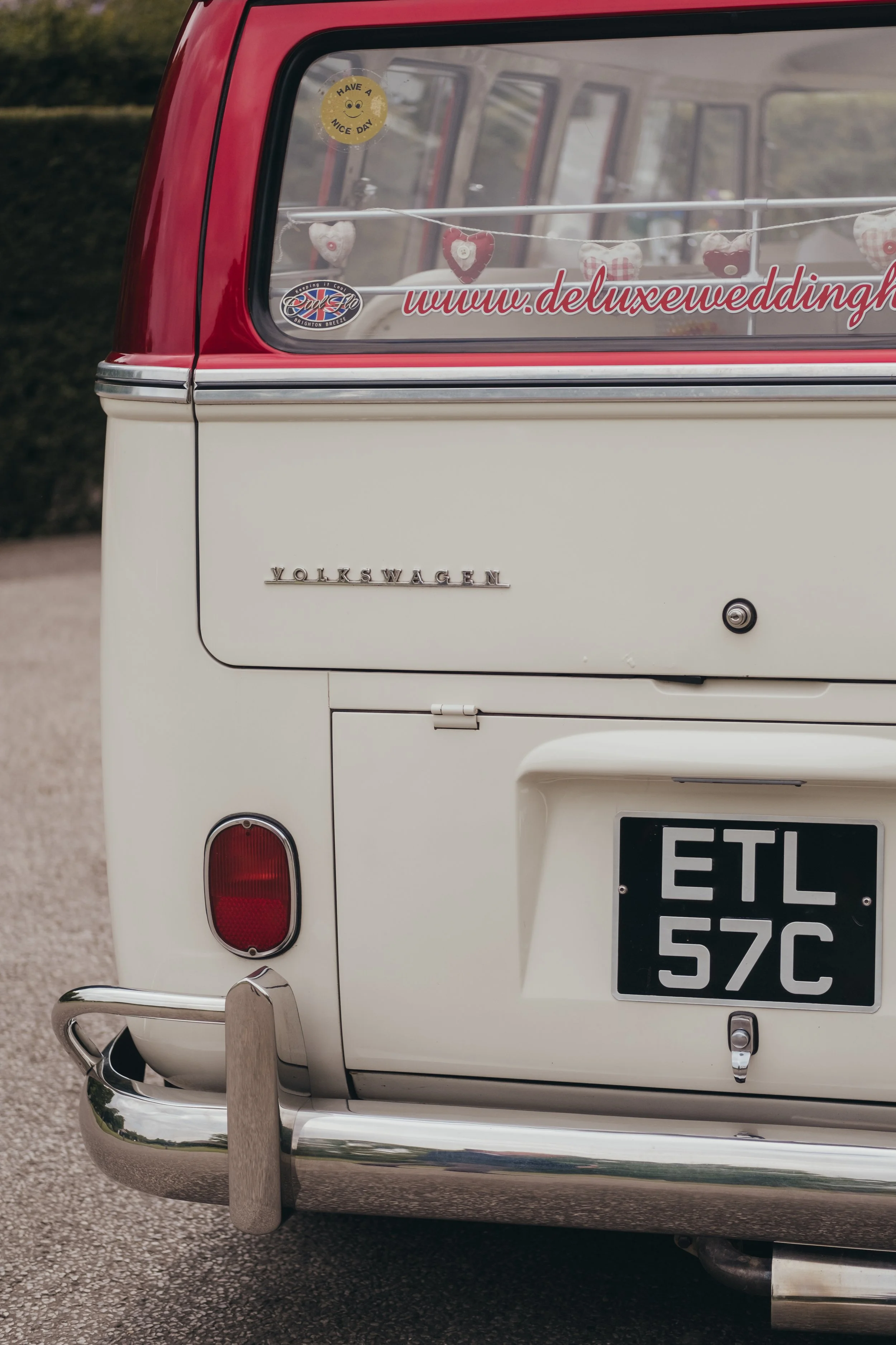 Gorgeous split screen camper - perfect as a wedding car. 