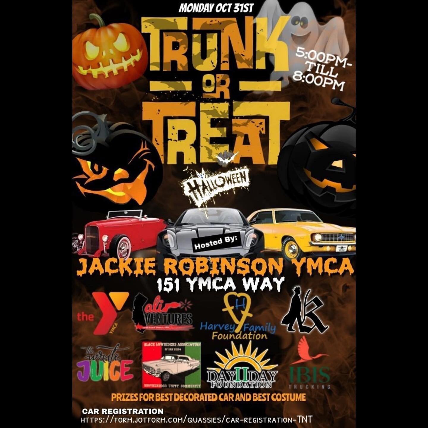 Come on down and enjoy this family friendly Halloween event for the community. We will be having vendors games prizes and even a haunted house&hellip; come dressed in your most creative costumes for the contest we will also be needing cars for the tr