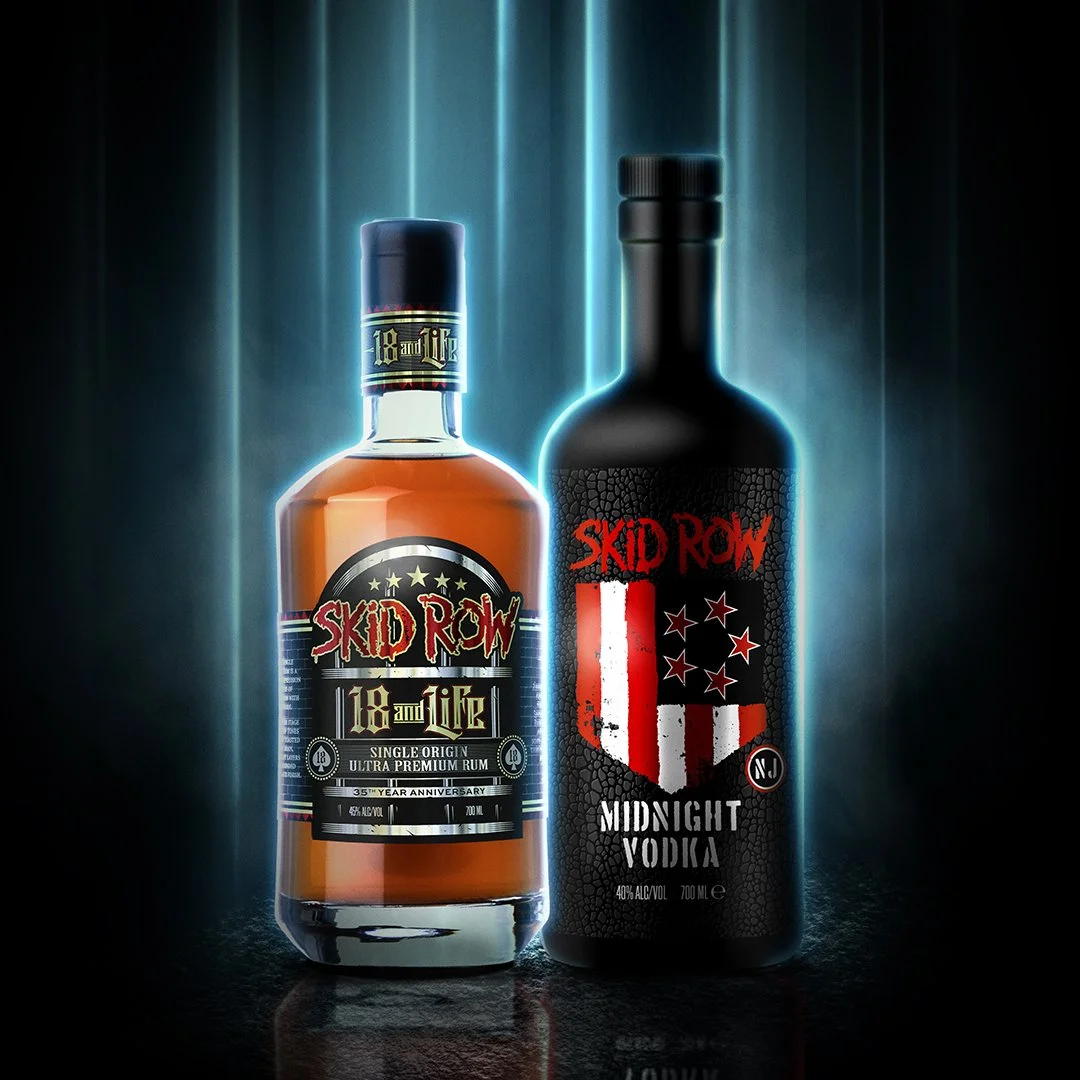 Skid Row Launch Skid Row Spirits Premium Rum & Midnight Vodka Brands