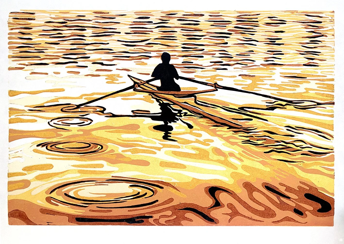  Stella Alexander  
Sculling at Sunset II 