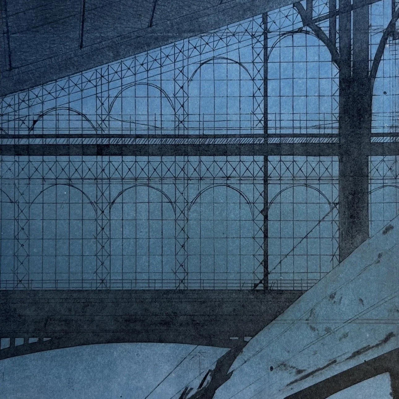  Gare du Nord  
Tetra Pak collagraph 
21 x 28 cm