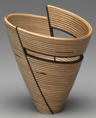 Turned Plywood bowl by Virginia Dotson