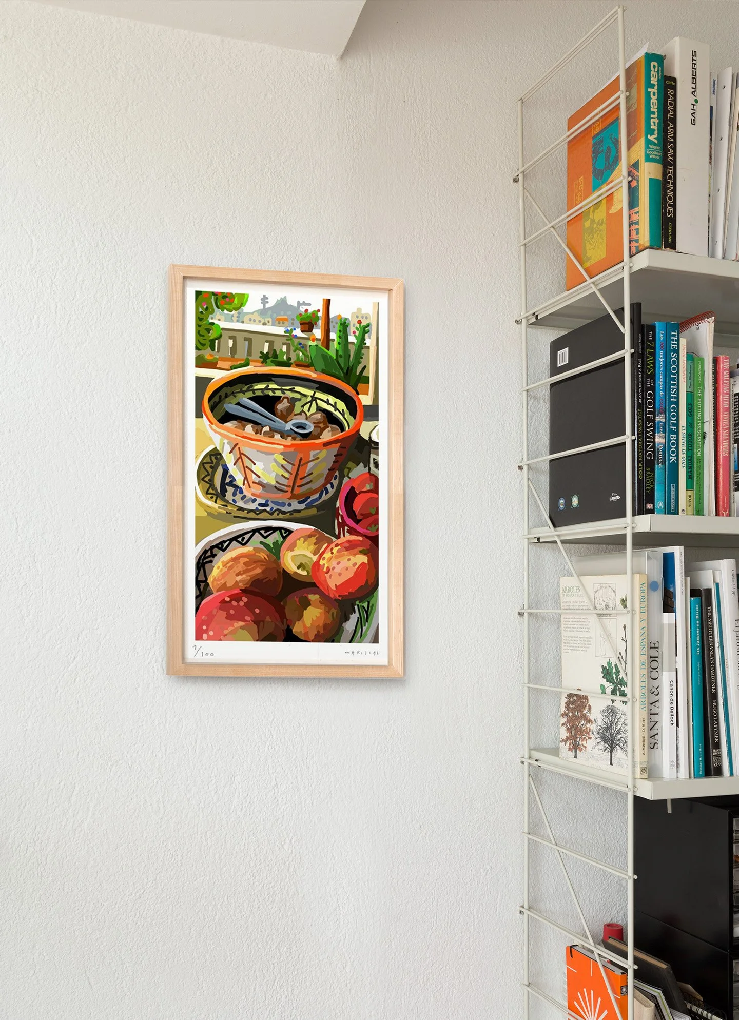 Ilustracion buenos dias enmarcada