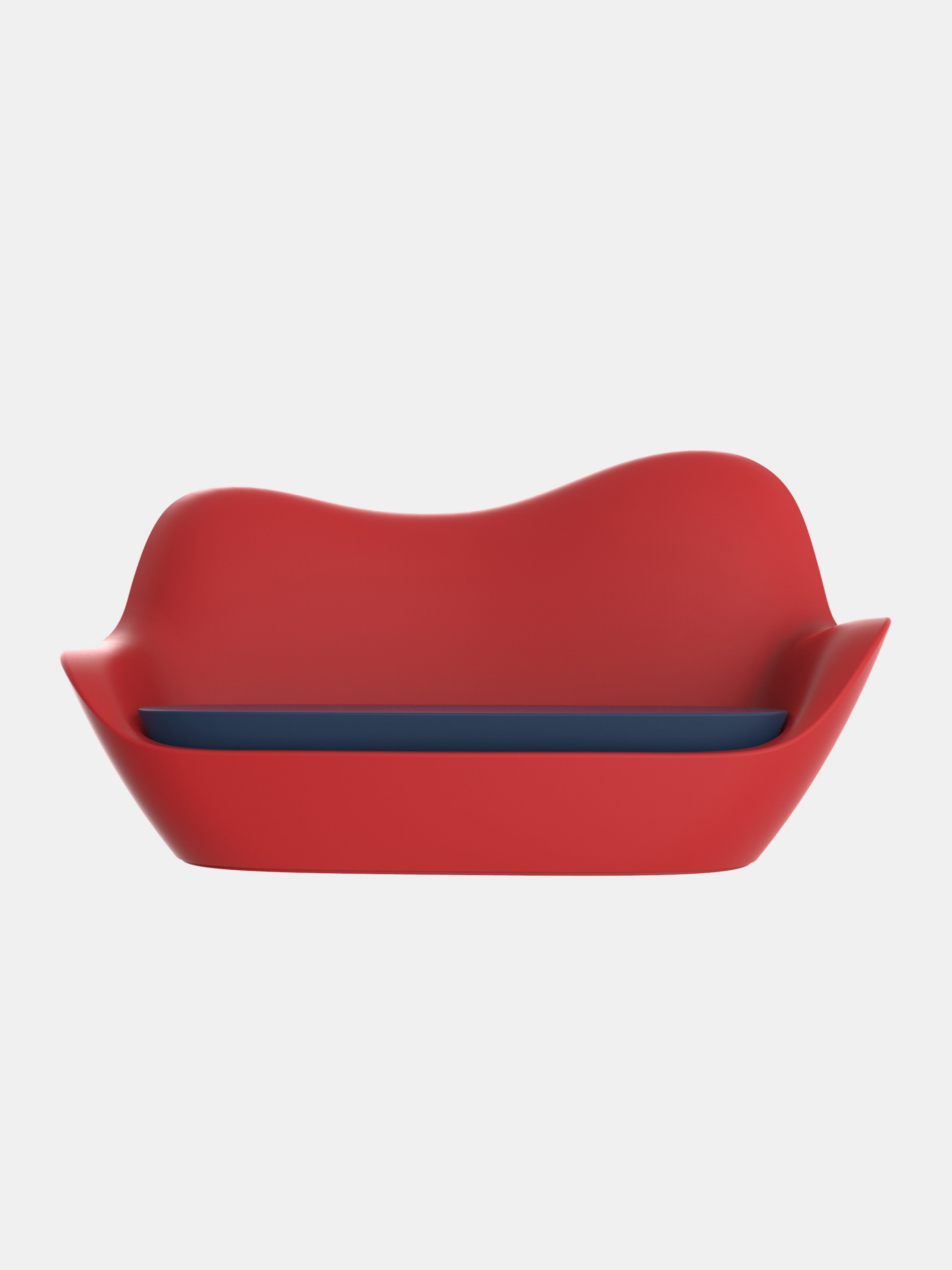 sofa exterior de vondom coleccion sabinas en rojo diseño de Javier Mariscal