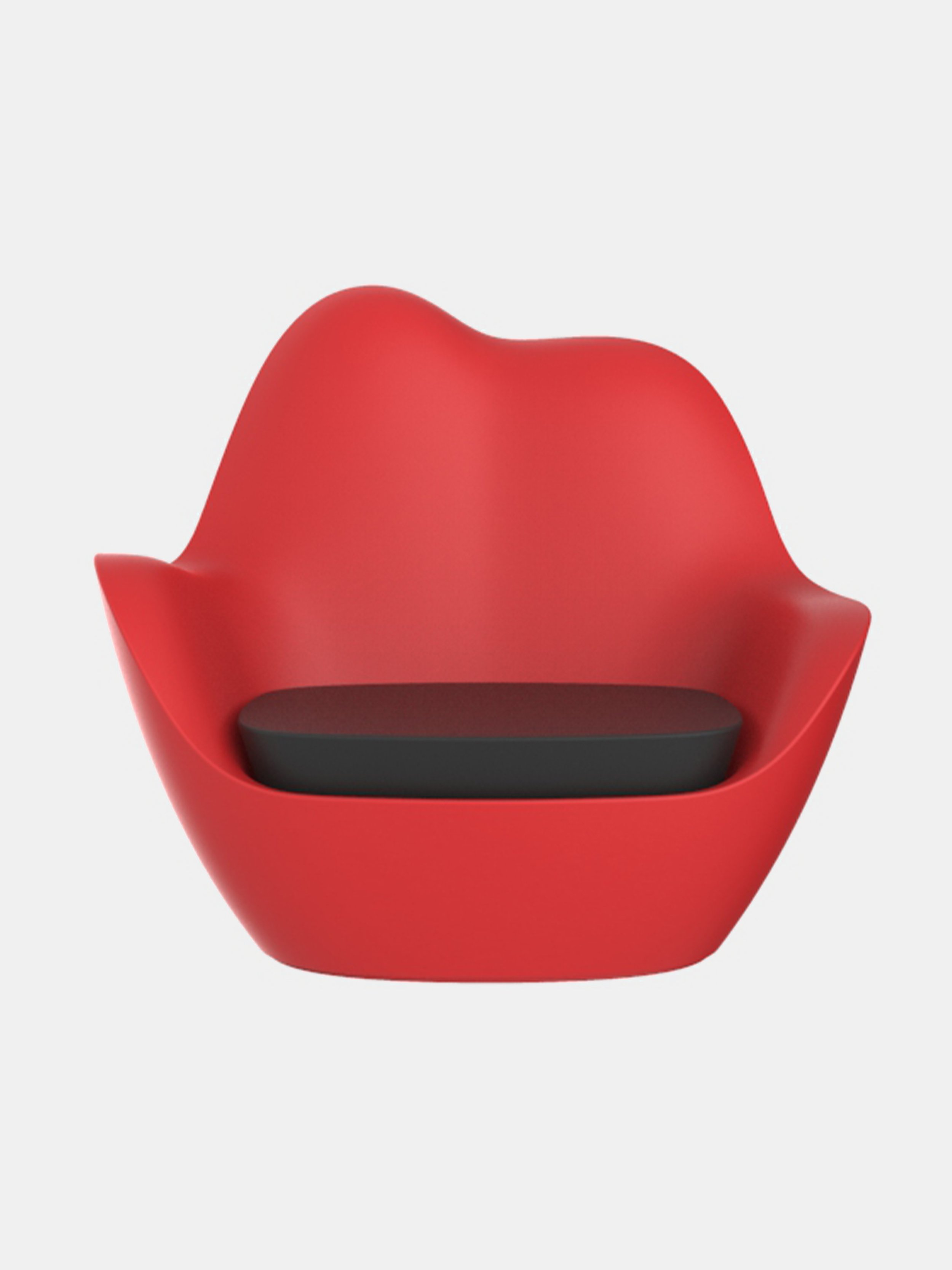 Butaca Sabinas en rojo diseno Javier Mariscal, producido por Vondom